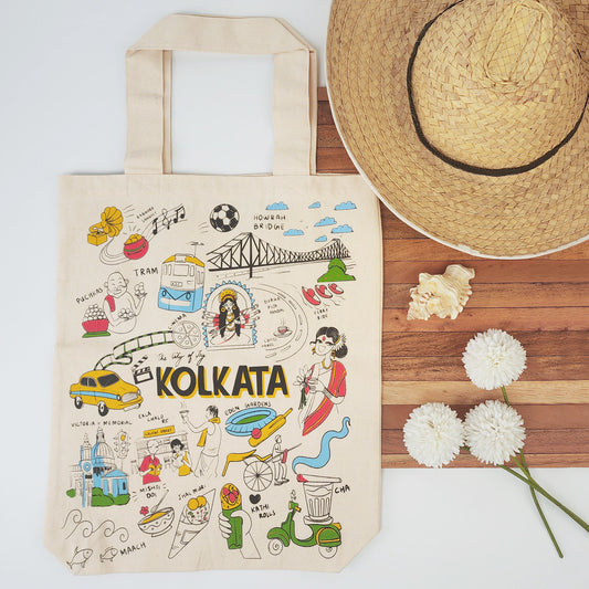 Kolkata Print Tote Bag