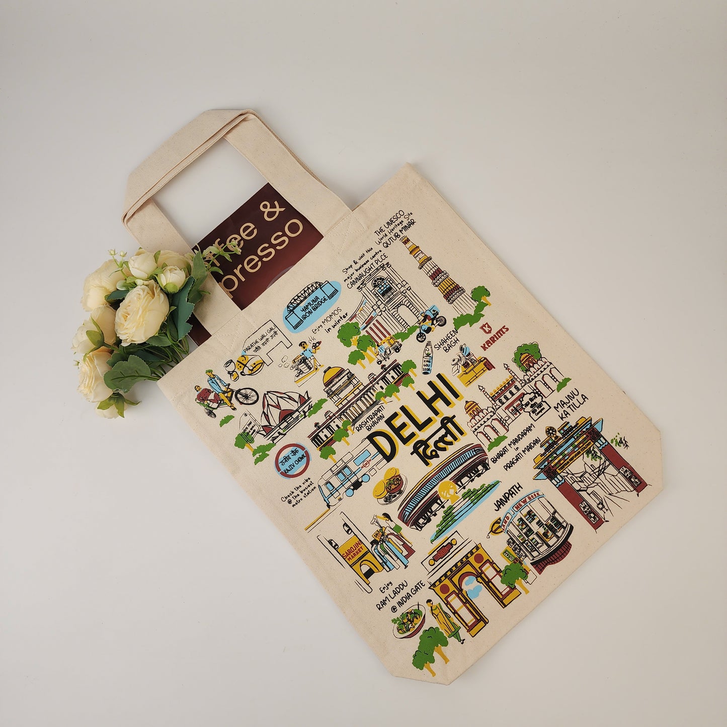 Delhi Print Tote Bag