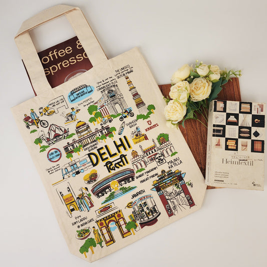 Delhi Print Tote Bag