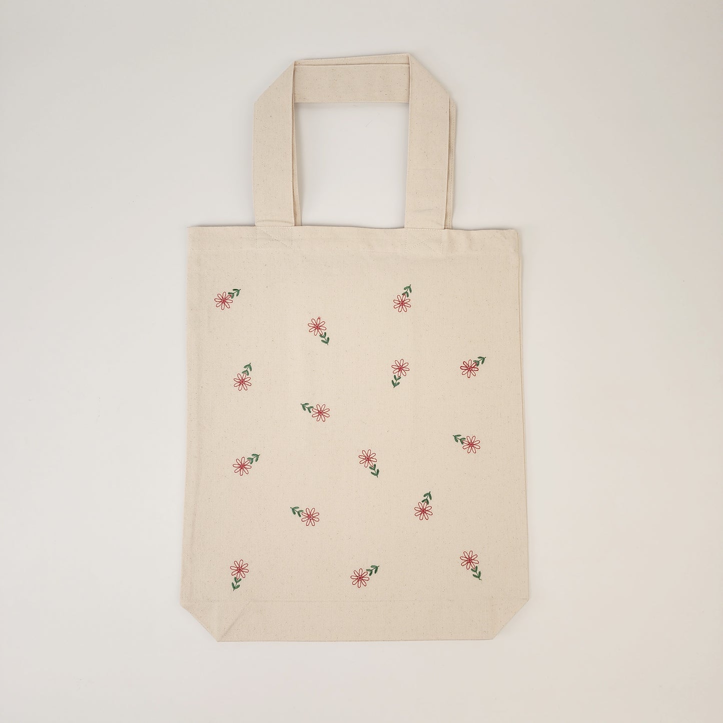 Floral Embroidered Tote Bag