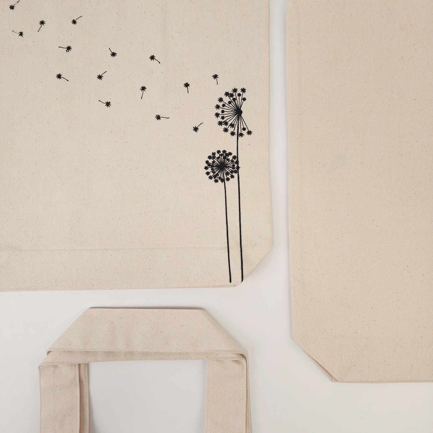 Floral Embroidered Tote Bag