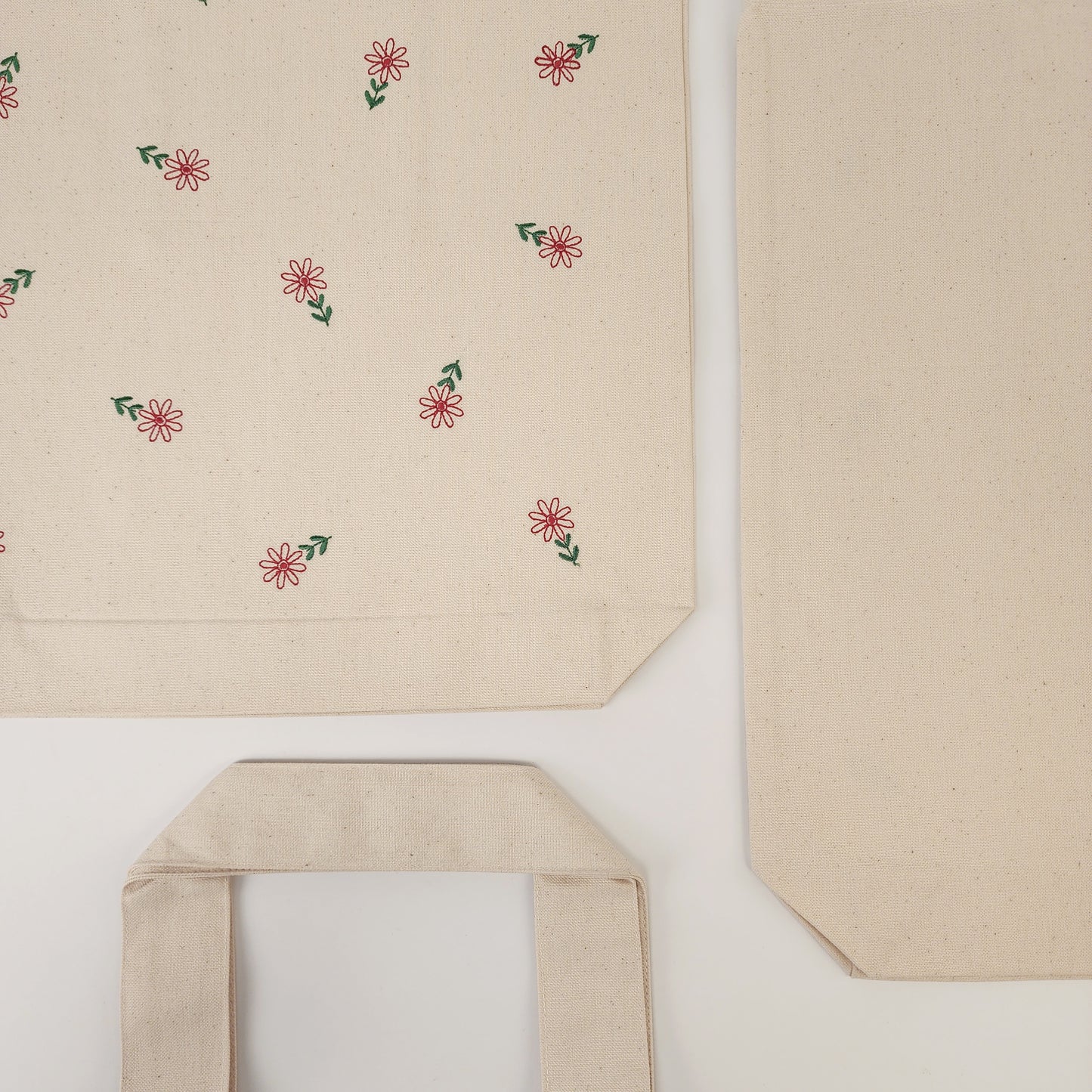 Floral Embroidered Tote Bag