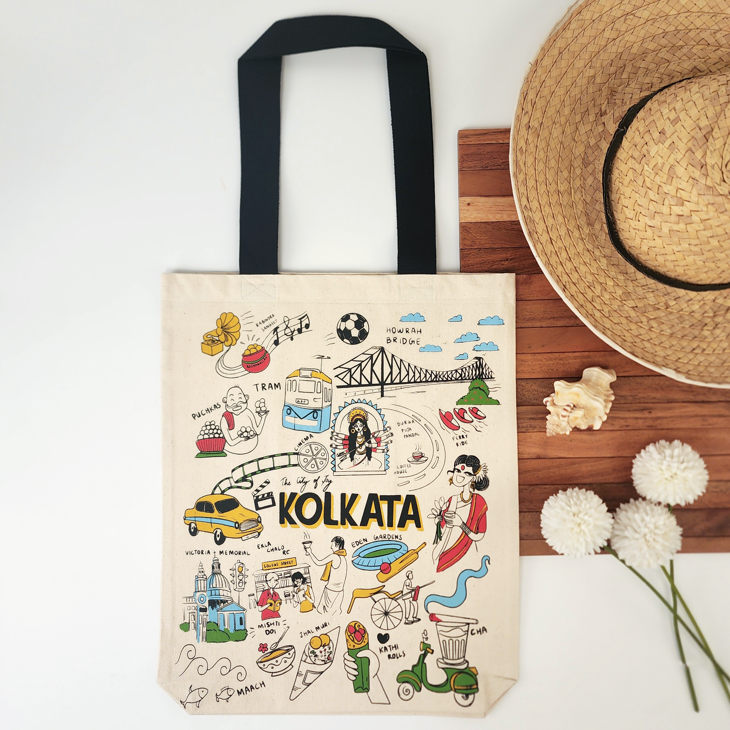 Kolkata Print Tote Bag