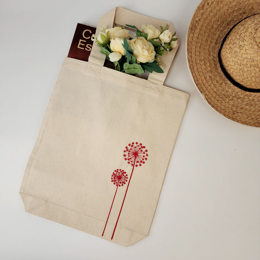 Floral Embroidered Tote Bag
