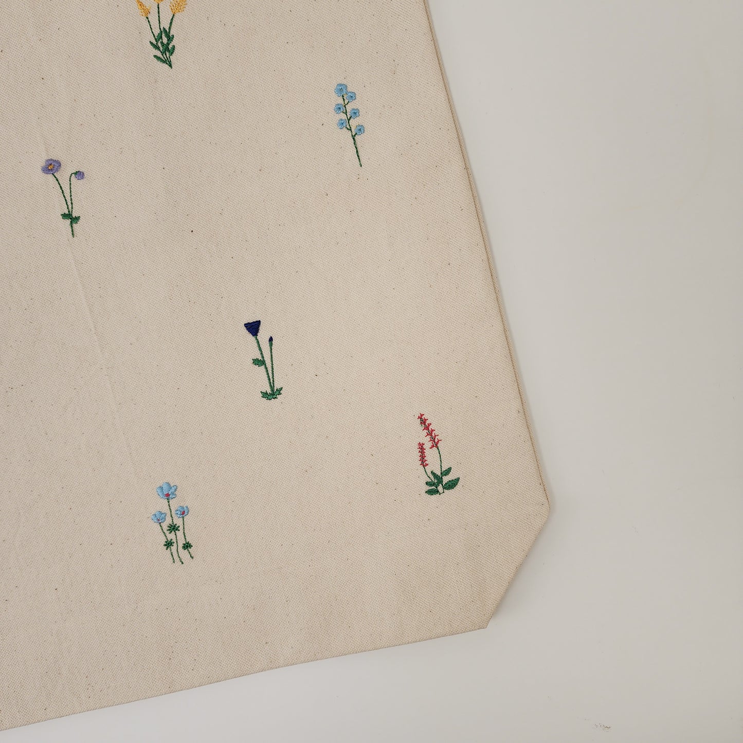Floral Embroidered Tote Bag