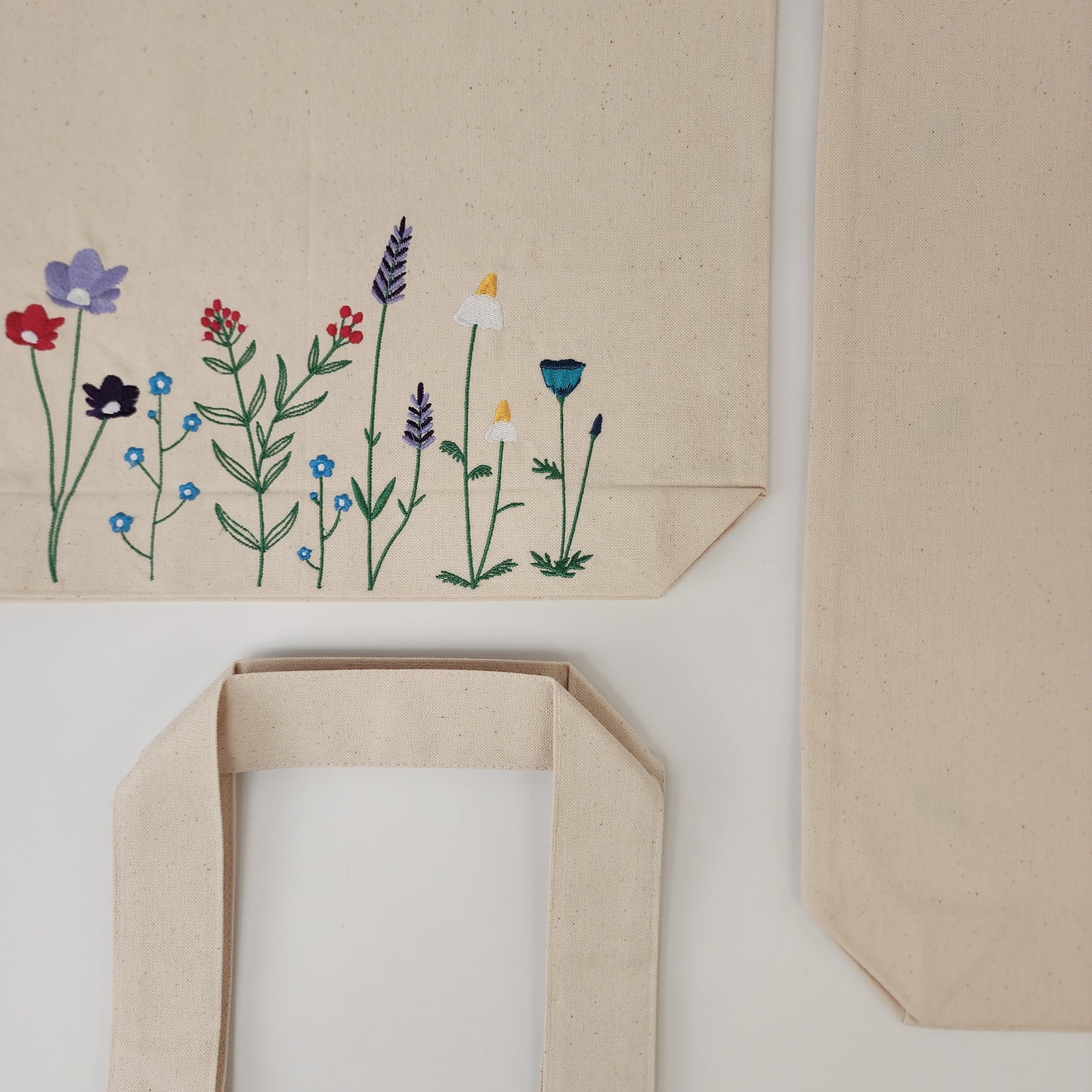 Floral Embroidered Tote Bag