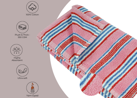 RASPBERRY TERRY TOWEL 550 GSM