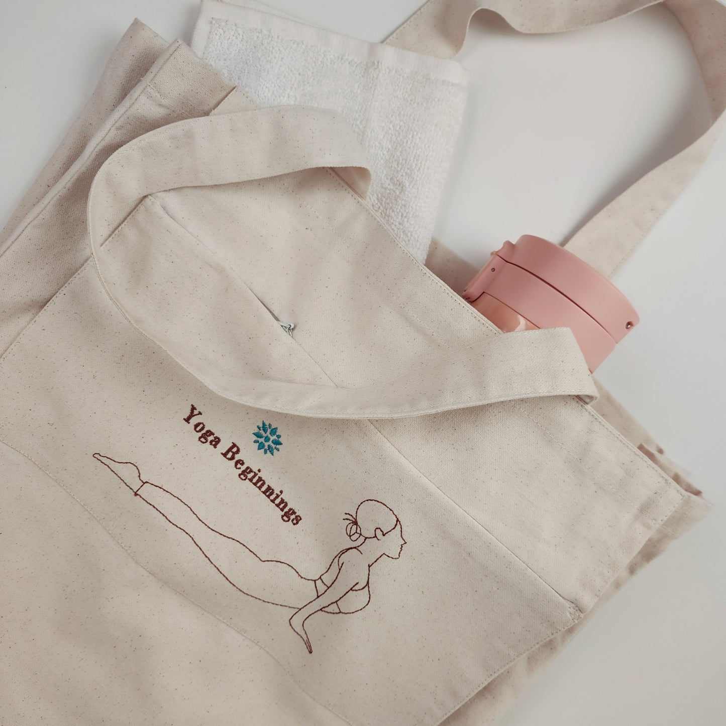 Durable and stylish yoga bag with spacious compartments, designed to carry your yoga mat and essentials. Perfect for everyday use, offering convenience and comfort for your yoga sessions. Sustainable with 100% organic cotton, even the cotton seeds visible on it. no chemical dye used, no color fading, and it is premium quality