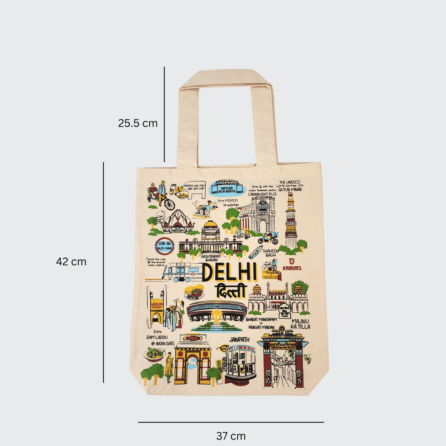 Delhi Print Tote Bag