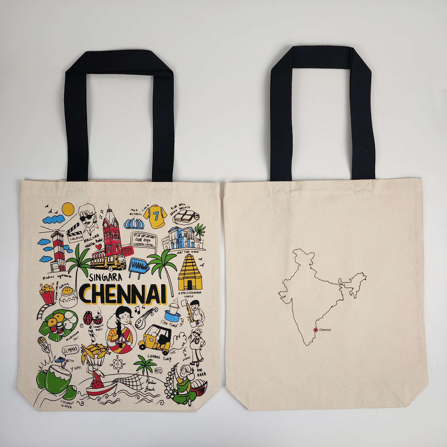 Chennai Print Tote Bag