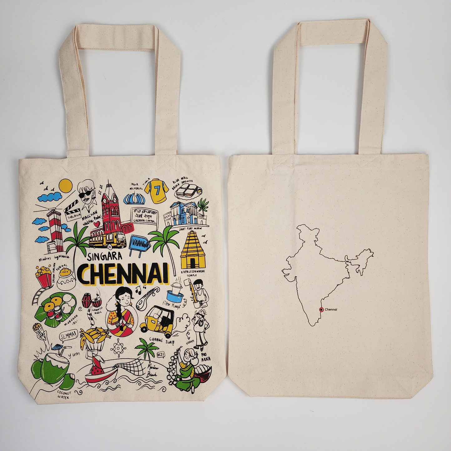 Chennai Print Tote Bag