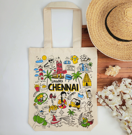 Chennai Print Tote Bag
