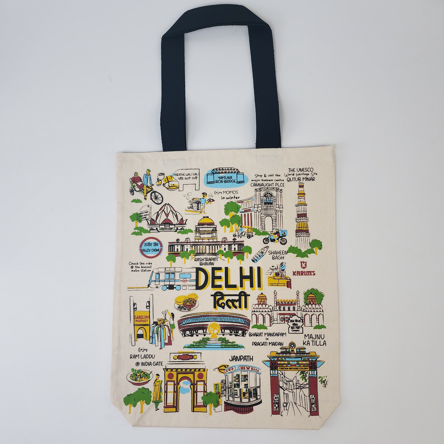 Delhi Print Tote Bag