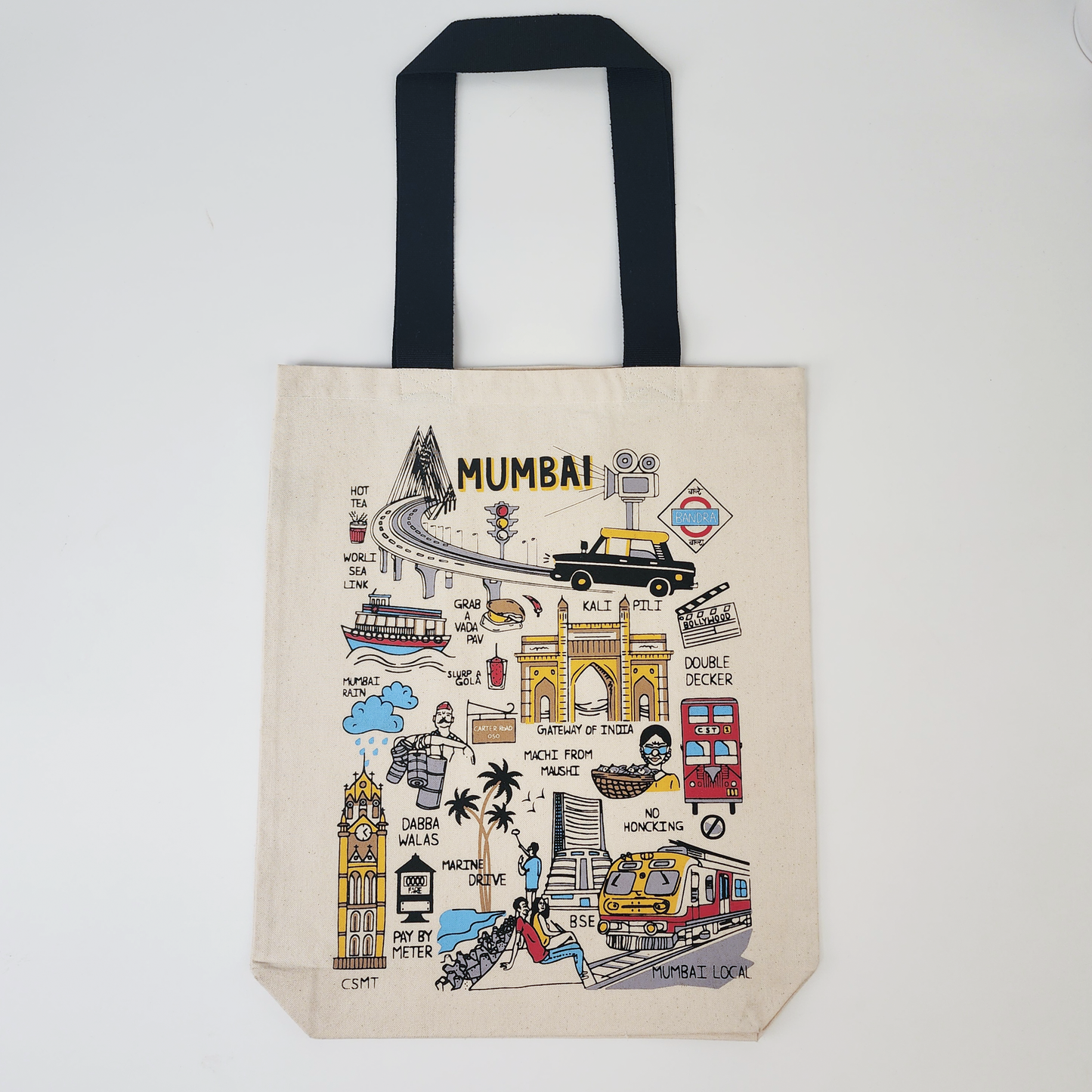 Mumbai Print Tote Bag