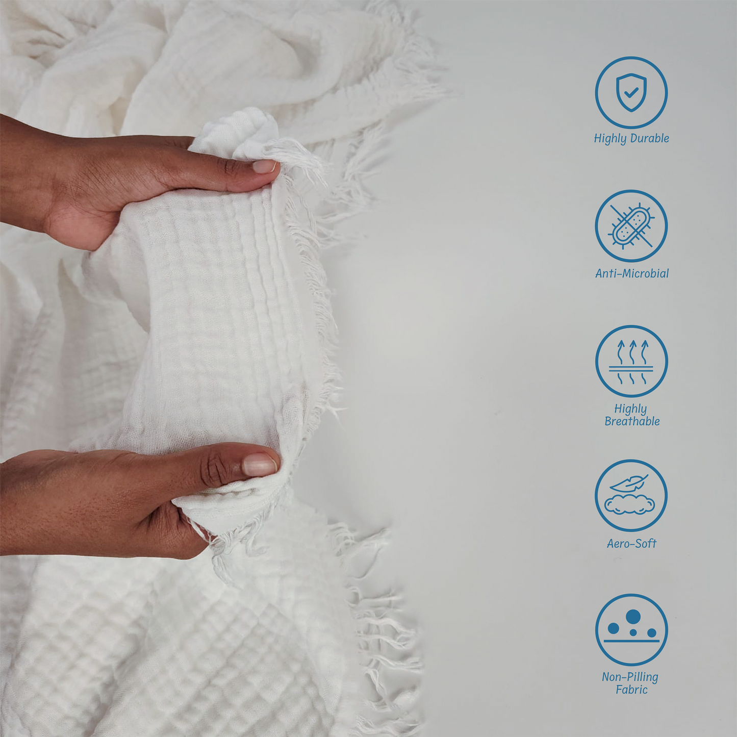 Soft blanket, breathable throw, cooling summer blanket, Eco-friendly sustainable blanket