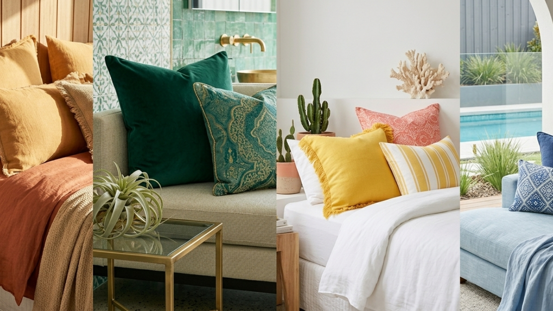 Best Summer Colours for Cushion Covers and Bedspreads