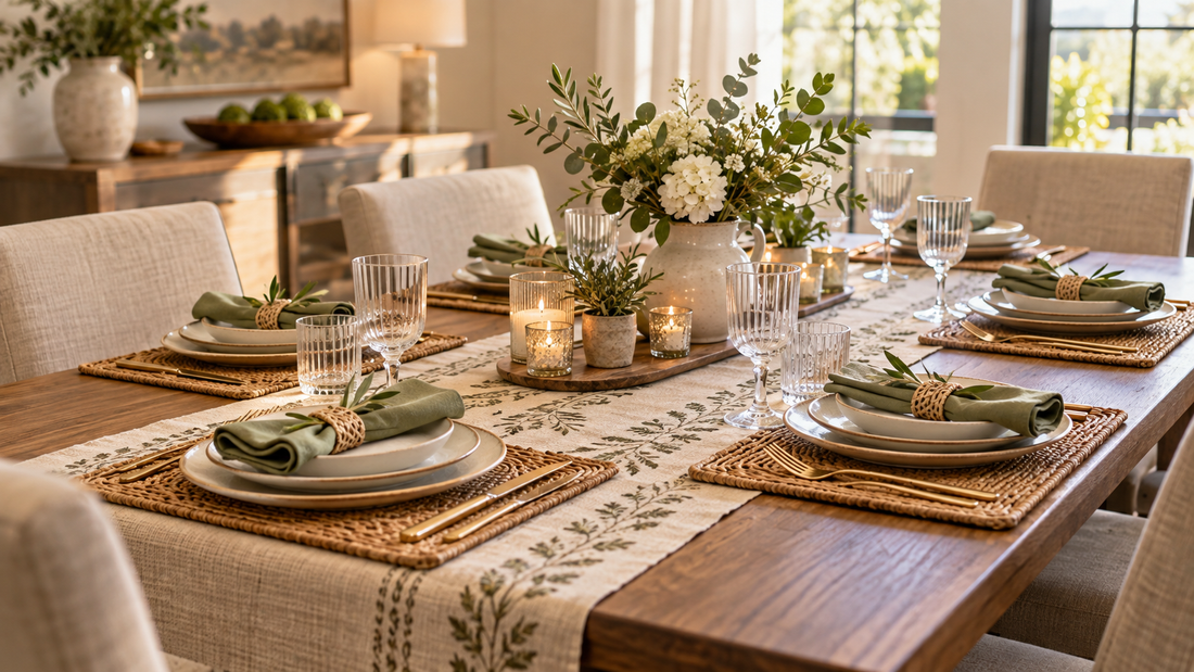 How to Set a Dining Table Using Placemats, Napkins and a Table Runner