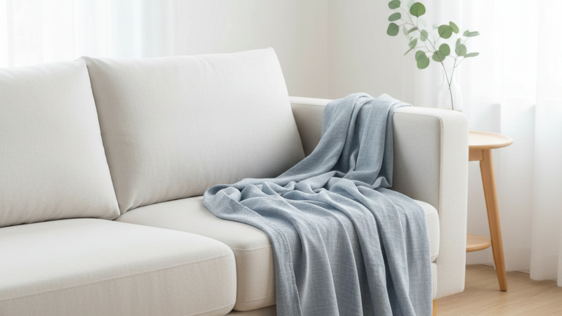 How to Style Sofa Throws for a Clean & Minimal Summer Look