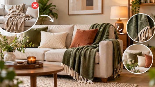 How to Style a Throw on a Sofa Without Making It Look Messy