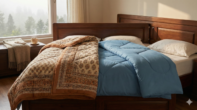 Why Cotton Comforters Are Better Than Microfiber for Indian Winters
