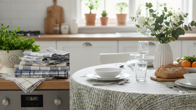 Why Matching Your Kitchen Towels and Tablecloths Matters