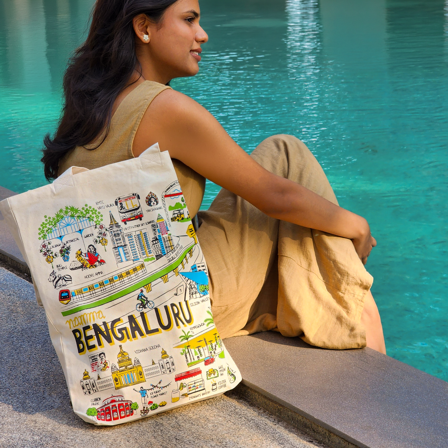 Bengaluru Print Tote Bag