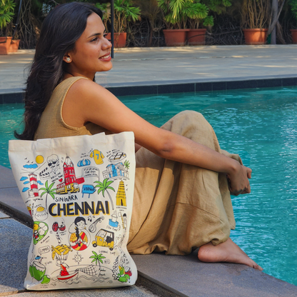 Chennai Print Tote Bag