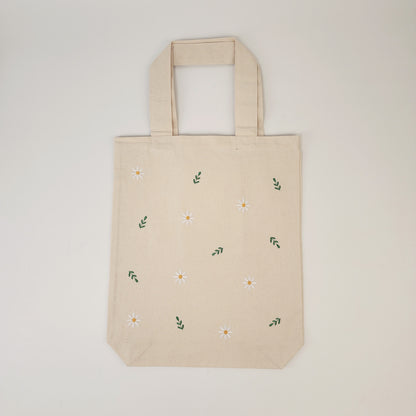 Floral Embroidered Tote Bag