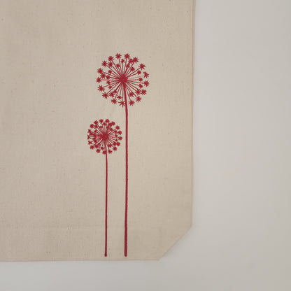 Floral Embroidered Tote Bag