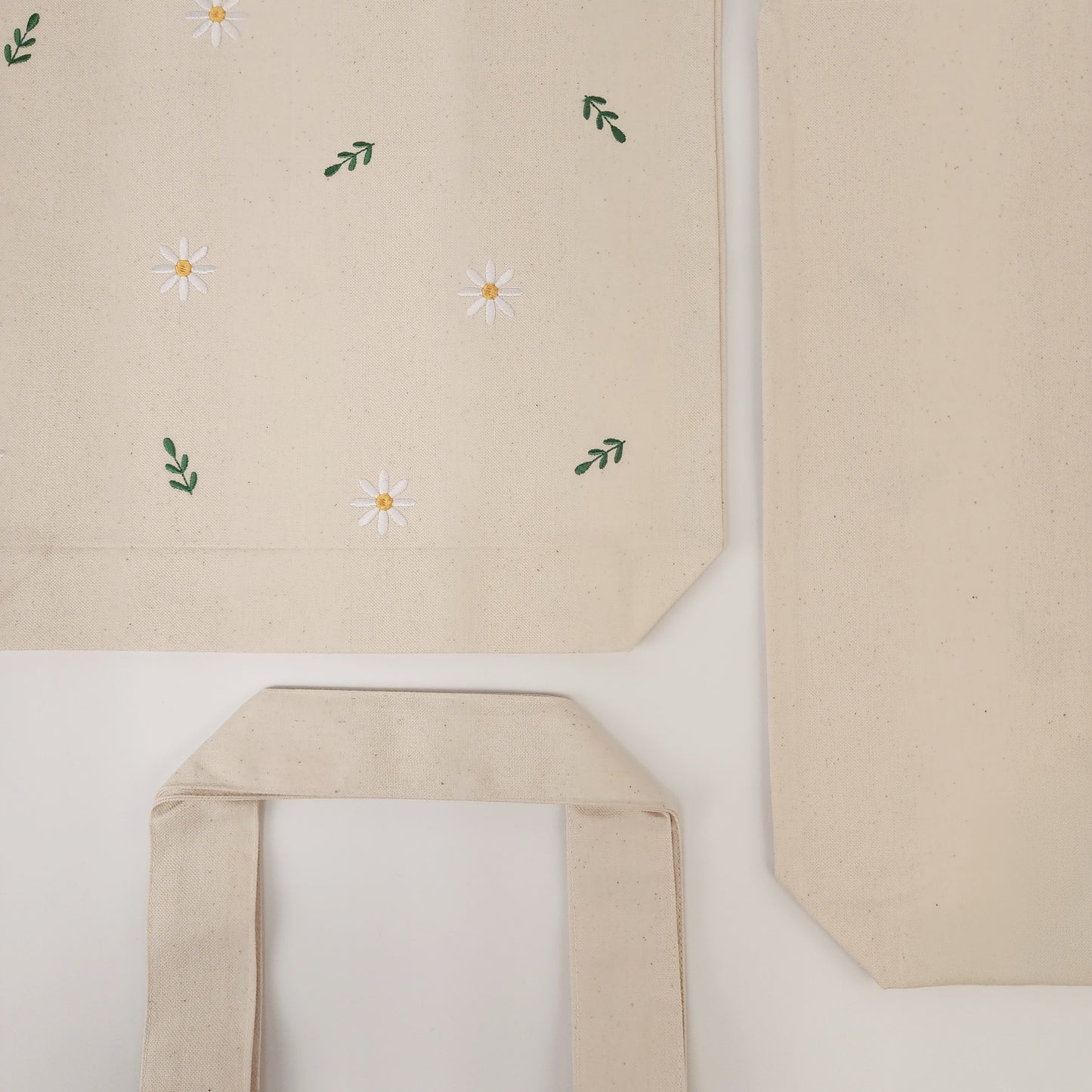 Floral Embroidered Tote Bag