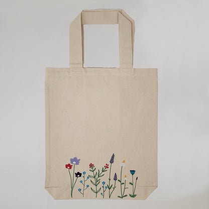 Floral Embroidered Tote Bag