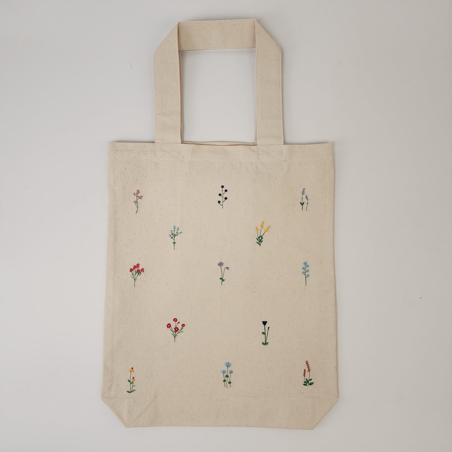 Floral Embroidered Tote Bag