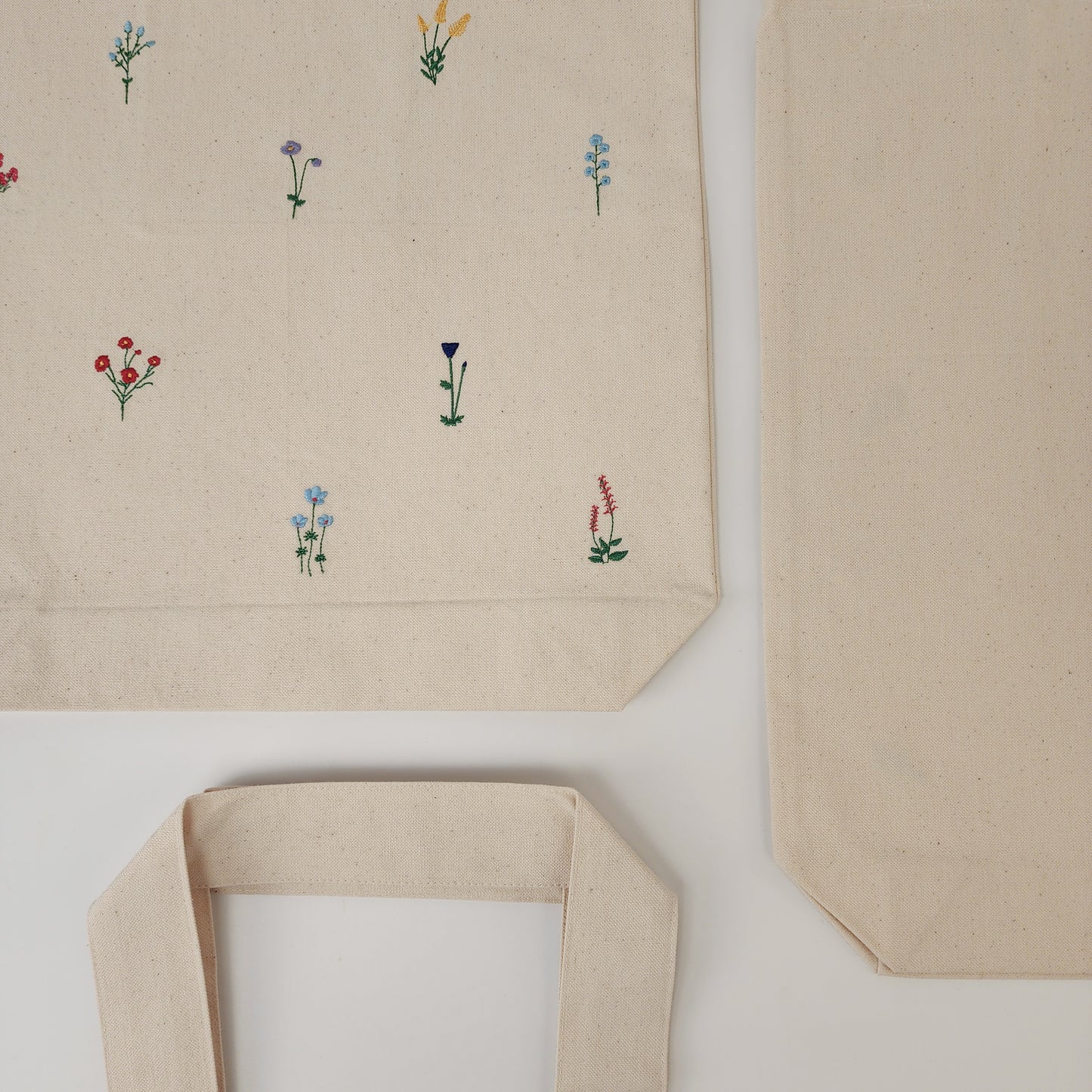 Floral Embroidered Tote Bag