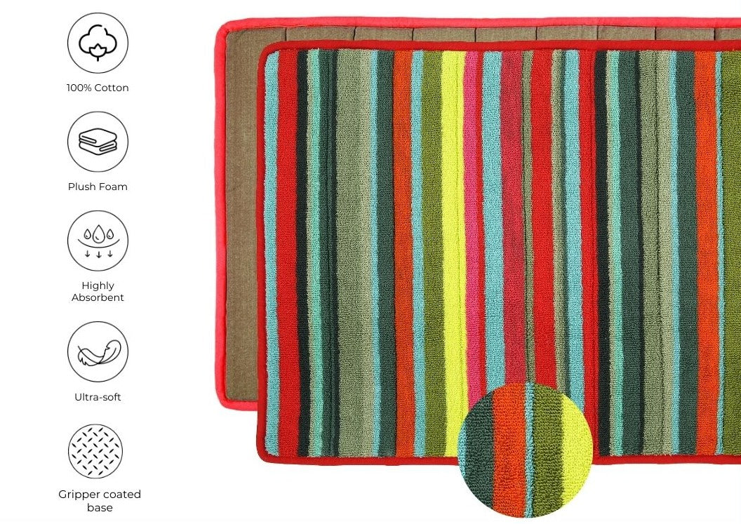 Kika Terry Stripe Bathmat