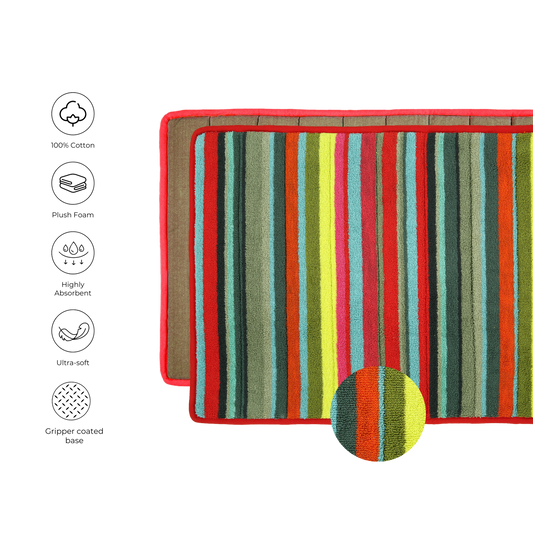 Kika Terry Stripe Bathmat