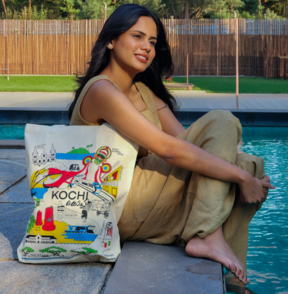 Kochi Print Tote Bag