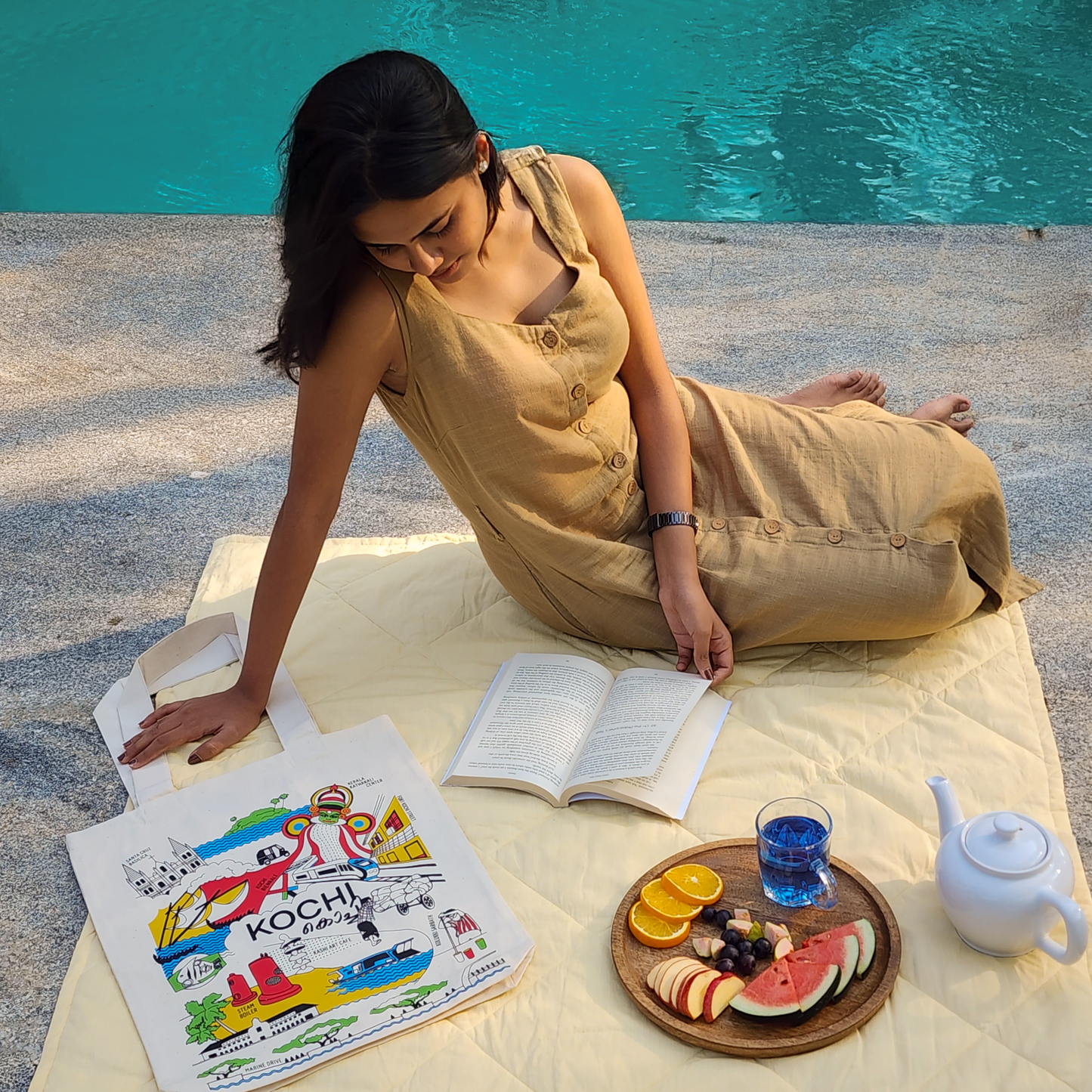 Kochi Print Tote Bag