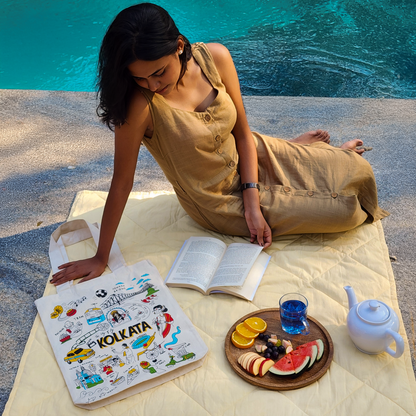 Kolkata Print Tote Bag