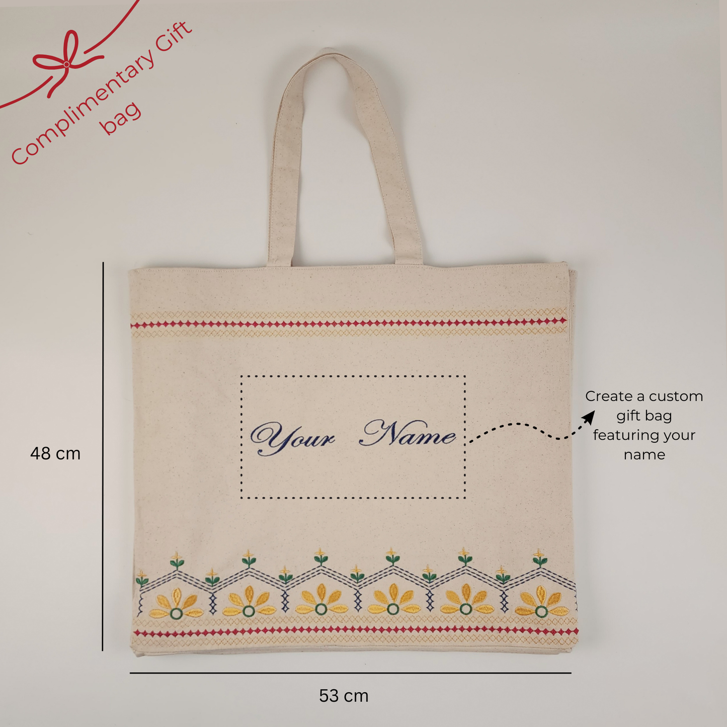 100% organic cotton tote bag with visible cotton seeds, free from chemicals. Featuring detailed embroidery, this eco-friendly bag offers a natural, sustainable choice for everyday use while highlighting a raw, earthy aesthetic.