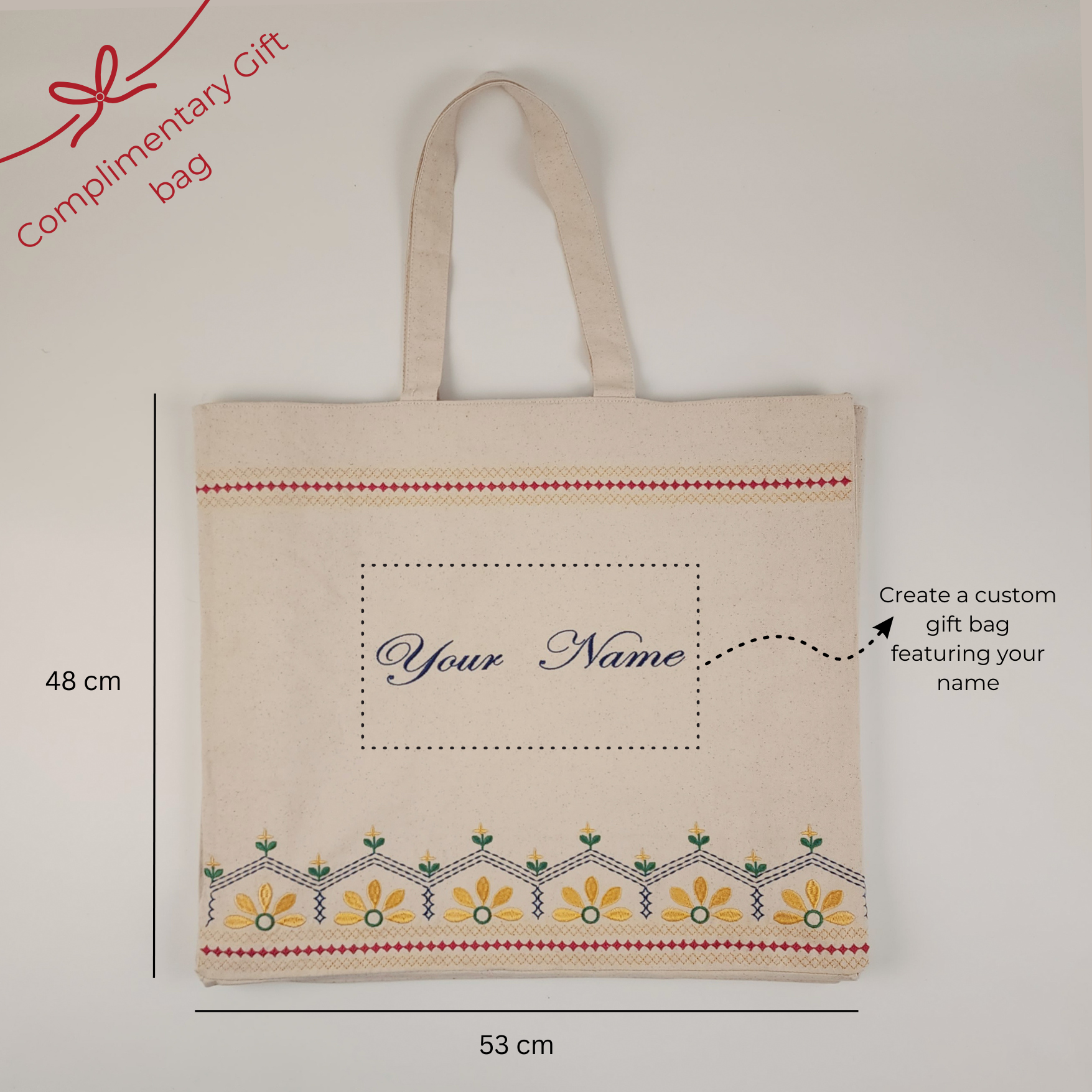 100% organic cotton tote bag with visible cotton seeds, free from chemicals. Featuring detailed embroidery, this eco-friendly bag offers a natural, sustainable choice for everyday use while highlighting a raw, earthy aesthetic.