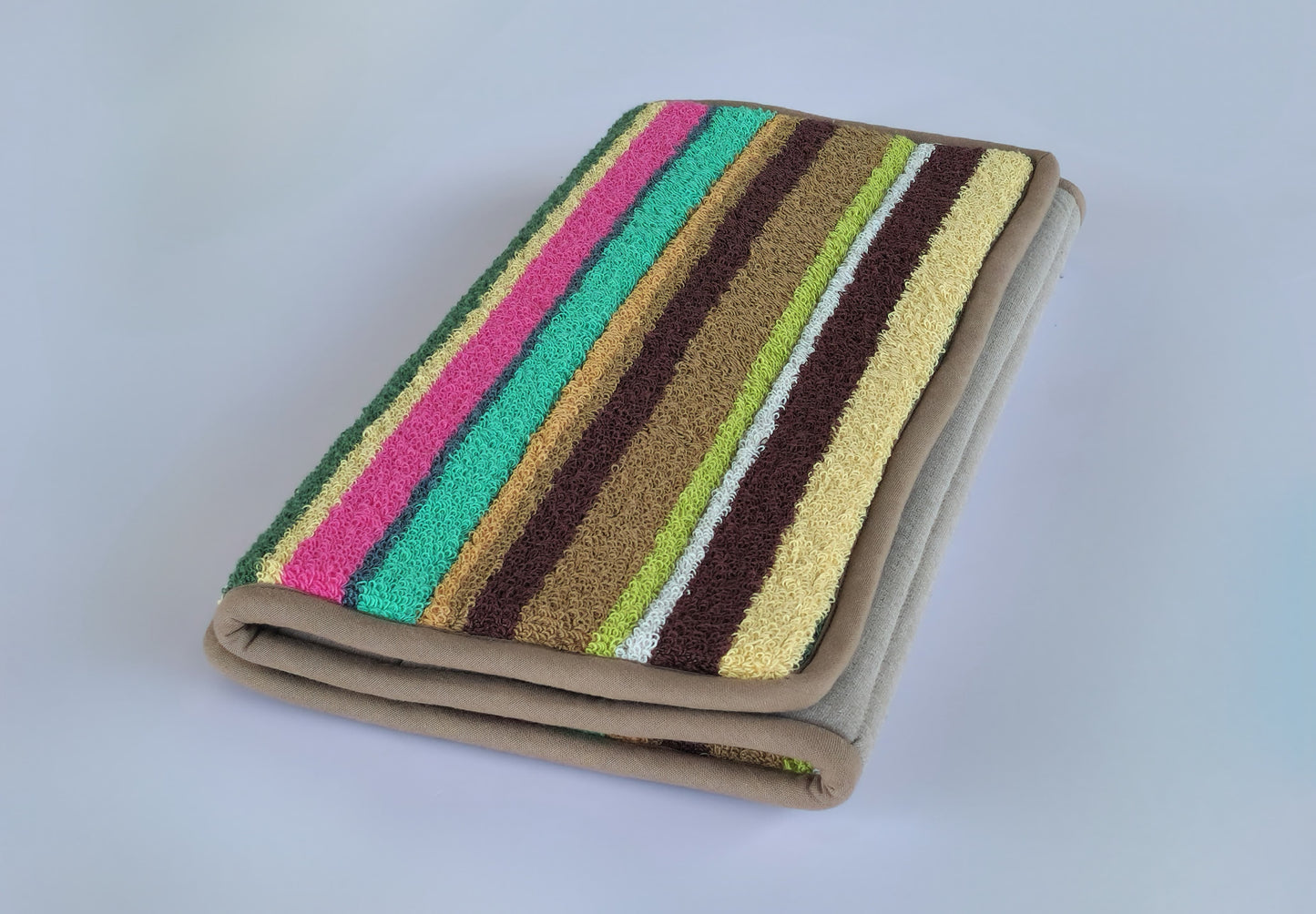 Butterscotch Terry Stripe Bathmat