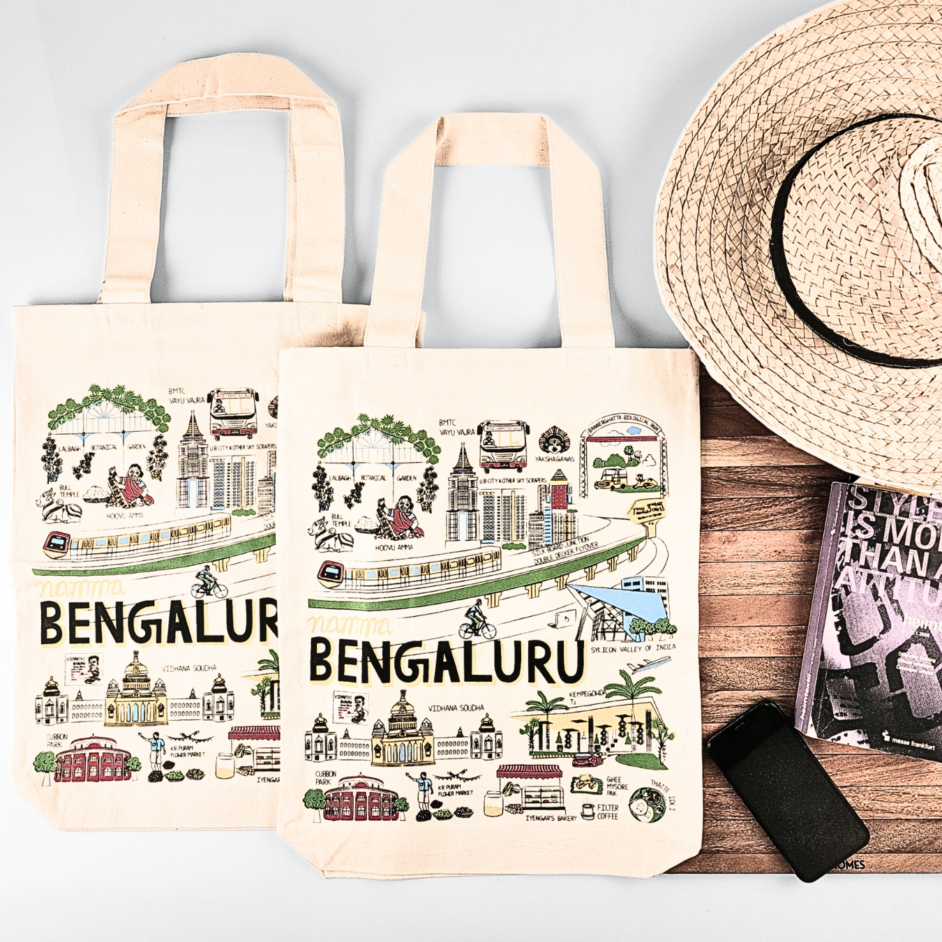 Bangalore Print Tote Bag