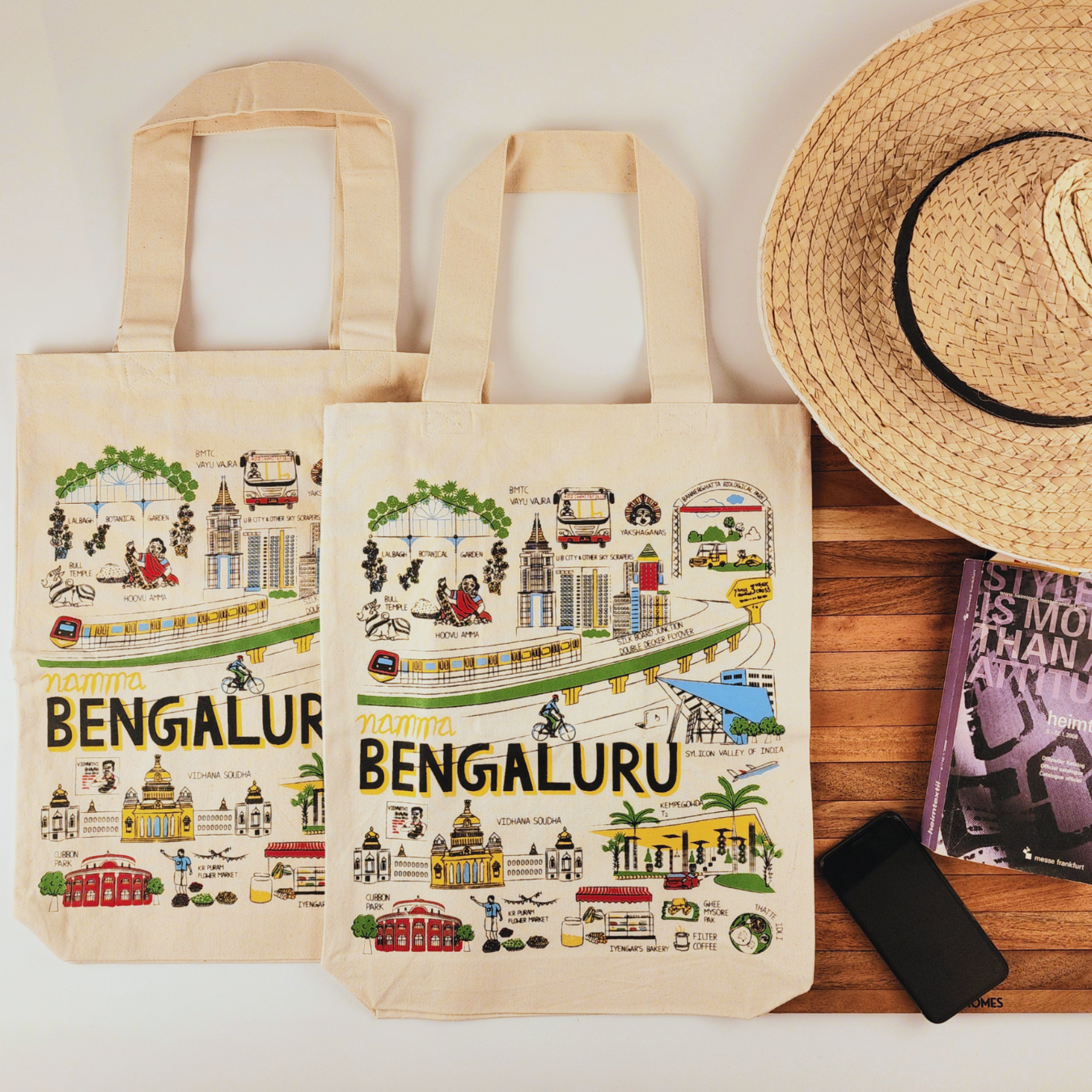 Bangalore Print Tote Bag