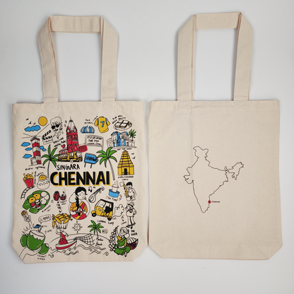 Chennai Print Tote Bag