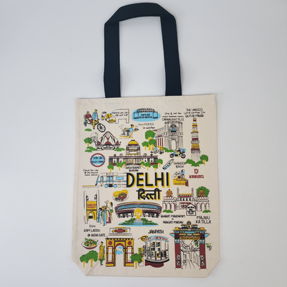 Delhi Print Tote Bag