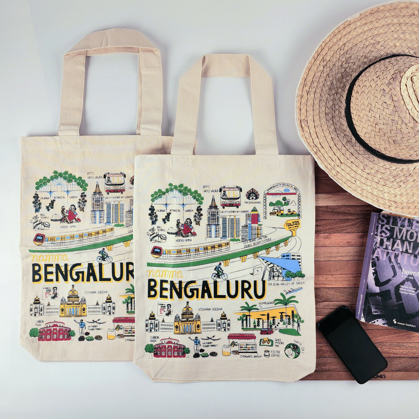 Bangalore Print Tote Bag