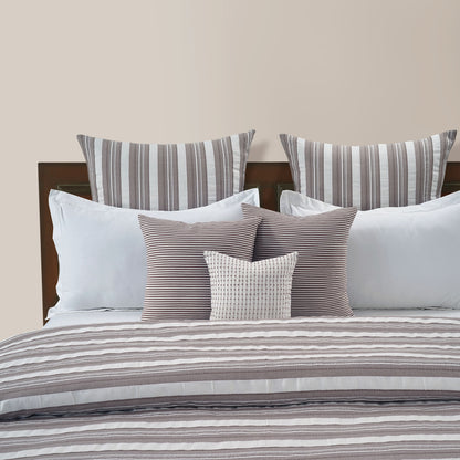 Malabar stripe  ribbed Bedspread Set