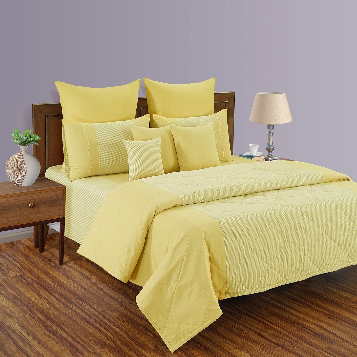 Pincheck Comforter Set